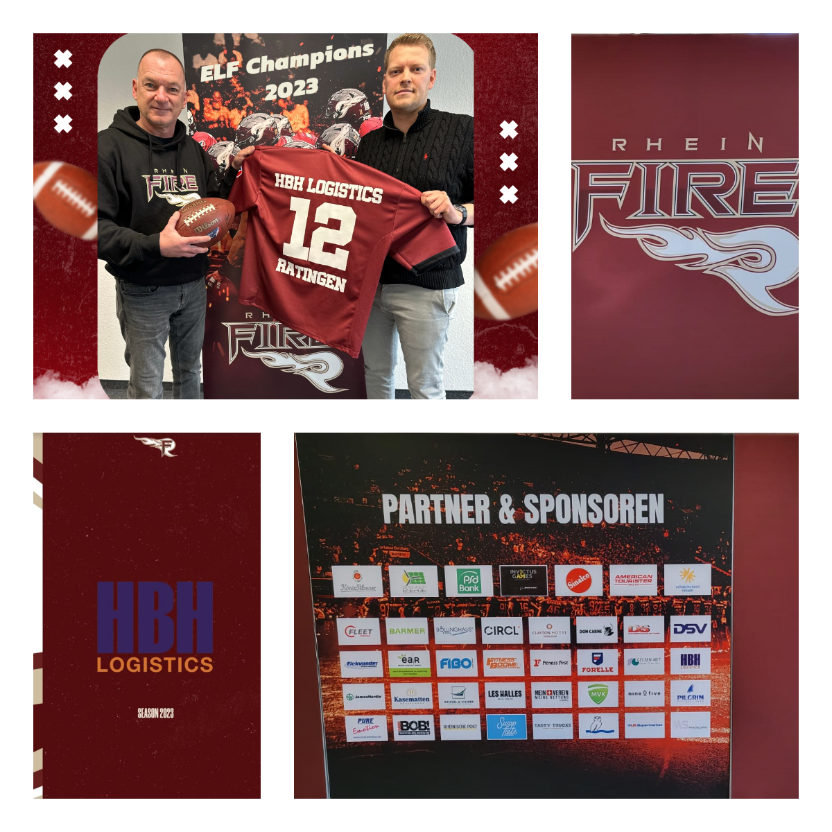 HBH Logistics sponsern Rhein Fire Football Team aus Düsseldorf